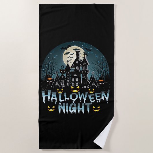 Halloween nacht strandlaken (Voorkant)