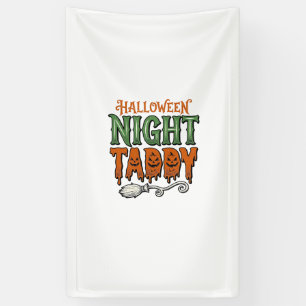Halloween Nacht Taddy Vintage Heks Bezemshemd De Spandoek