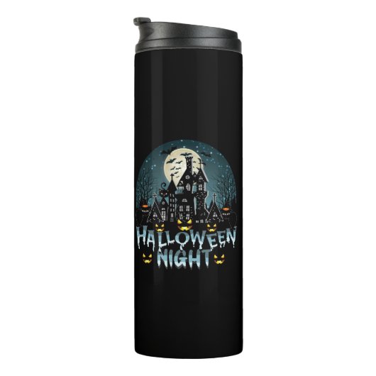 Halloween nacht thermosbeker (Geroteerd rechts)