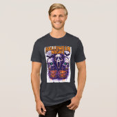 halloween nacht Tri-Blend shirt (Voorkant volledig)