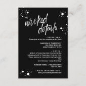 Halloween Nacht van de Levende Wed Bruiloft Informatiekaartje (Voorkant)