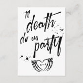 Halloween Nacht van de Levende Wed Bruiloft Informatiekaartje (Achterkant)