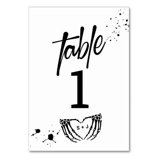 Halloween Nacht van de Levende Wed Bruiloft Kaart (Achterkant)