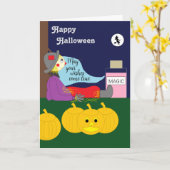 Halloween Nacht van Magie: Blanco Kaart (Gele Bloem)