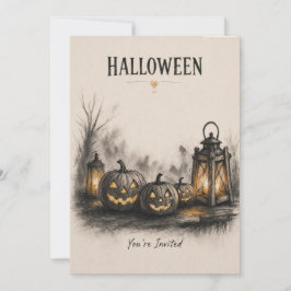 Halloween Nacht van Maskers & Mysterie • Verticaal Kaart