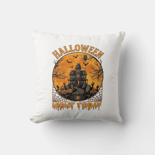Halloween Nacht Vandaag Geheime Huis Pompoenen Uil Kussen