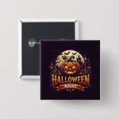 Halloween Nacht Vierkante Button 5,1 Cm (Voorkant /achterkant)