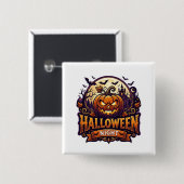 Halloween Nacht Vierkante Button 5,1 Cm (Voorkant /achterkant)