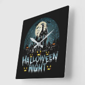 Halloween nacht vierkante klok (Hoek)