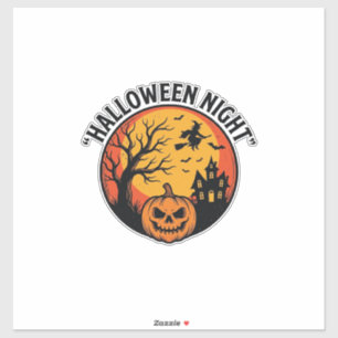 Halloween Nacht Vintage Gravure Griezelfiguur T-Sh Sticker