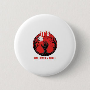 Halloween Nacht Vintage Gravure Vector Design_1 Ronde Button 5,7 Cm