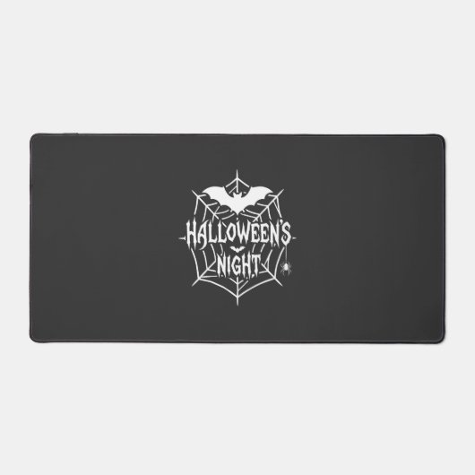 Halloween Nacht Vleermuis Spinnenweb Vectorontwerp Bureaumat (Voorkant)