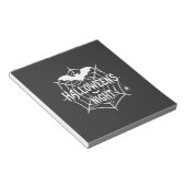 Halloween Nacht Vleermuis Spinnenweb Vectorontwerp Notitieblok (Schuin)