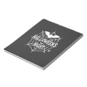 Halloween Nacht Vleermuis Spinnenweb Vectorontwerp Notitieblok (Linkerzijde)