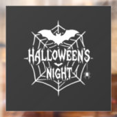 Halloween Nacht Vleermuis Spinneweb Vectorontwerp_ Raamsticker (Vel 2)