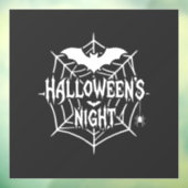 Halloween Nacht Vleermuis Spinneweb Vectorontwerp_ Raamsticker (Vel 3)