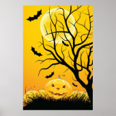 Halloween nachtachtergrond poster (Voorkant)