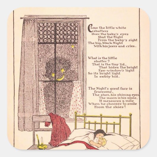 Halloween  nachtelijke dromen vierkante sticker (Voorkant)