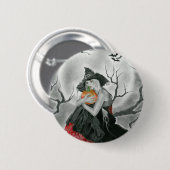 halloween nachtknop ronde button 5,7 cm (Voorkant /achterkant)