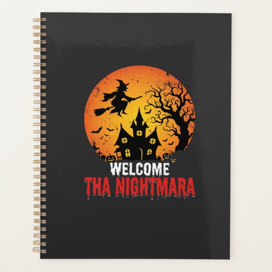 Halloween Nachtmerrie Heks Heeft Huisontwerp Planner (Voorkant)