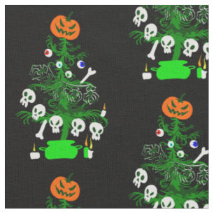 Halloween nachtmerrie Kerstboom pompoen Stof