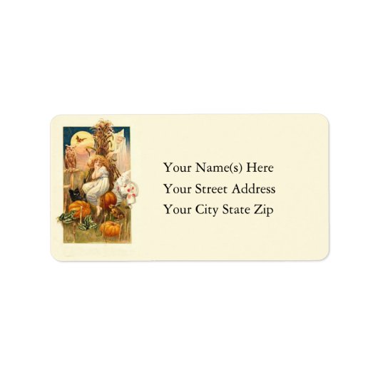 Halloween nachtmerries  adreslabel etiket (Voorkant)