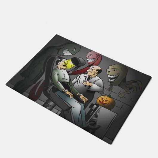 Halloween Nacht's Griezeldentist Deurmat (Schuin)