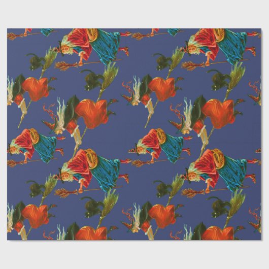 Halloween nachtvluchten cadeaupapier (Vlak)