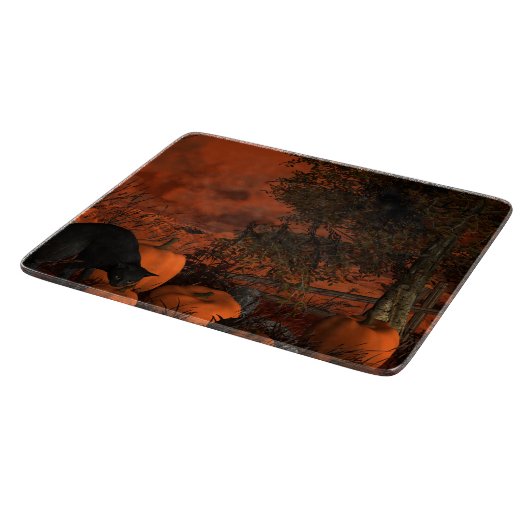 Halloween naderen snijplank (Hoek)