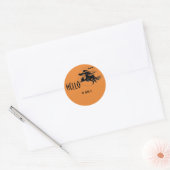 Halloween Name Tag Ronde Sticker (Envelop)