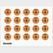 Halloween Name Tag Ronde Sticker (Vel)