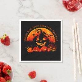 Halloween Name Year 20xx Glow Pumpkin Cat Web Servet