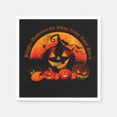 Halloween Name Year 20xx Glow Pumpkin Cat Web Servet (Voorkant)