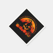 Halloween Name Year 20xx Glow Pumpkin Cat Web Servet (Hoek)