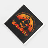 Halloween Name Year 20xx Glow Pumpkin Cat Web Servet (Hoek)