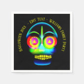 Halloween Name Year Neon Kijk naar de blauwe huid Servet (Voorkant)