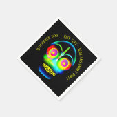 Halloween Name Year Neon Kijk naar de blauwe huid Servet (Hoek)