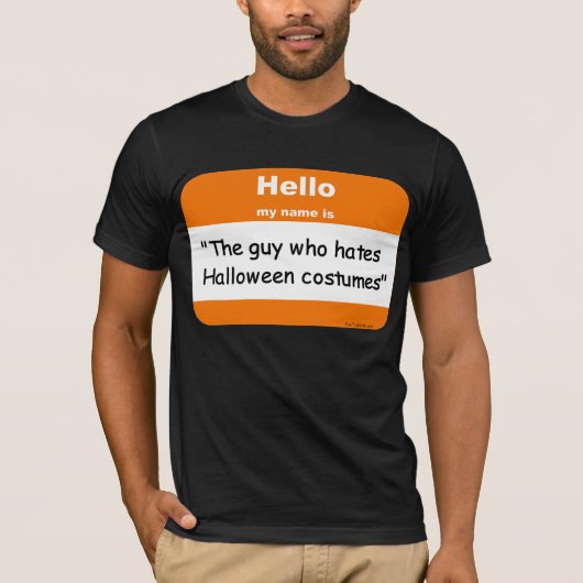 Halloween nametag t-shirt (Voorkant)