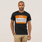 Halloween nametag t-shirt (Voorkant volledig)