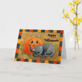 Halloween Nap Kaart (Gele Bloem)