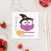 Halloween Napkin/Owl met Pet en kamer van heks Servet (Insitu)