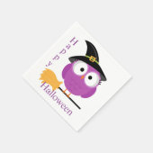 Halloween Napkin/Owl met Pet en kamer van heks Servet (Hoek)