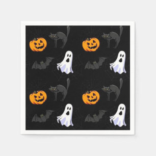 Halloween Napkin/Pompoenen, Ghost en Black Cats Servet