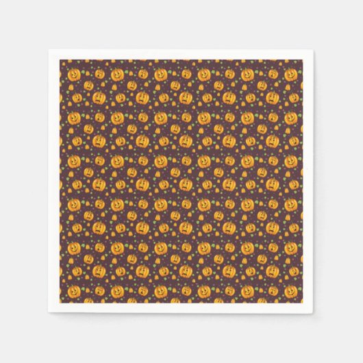 Halloween Napkin/Pumpkins Servet (Voorkant)