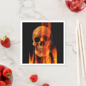 Halloween Napkin/Skulls in Fire Servetten (Insitu)