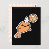 Halloween Narwhal Briefkaart (Voorkant / Achterkant)