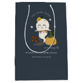 Halloween Navy Ghost Little Boo any age Birthday Medium Cadeauzakje (Voorkant)