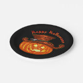 Halloween Neon Glow Kijk Pumpkin Party 7" Papieren Bordje (Gekanteld)