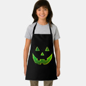 Halloween neon green black Jack o lantern costuum Schort (Insitu)