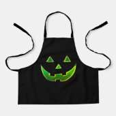 Halloween neon green black Jack o lantern costuum Schort (Voorkant)